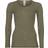 Engel dame langærmet t-shirt uld & silke olive