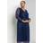 Roman Curve Plisse Wrap Midi Dress - Royal Blue