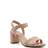 Dune London Natural Standard Fit Merisa Block Heel Sandals - Gold Chrome