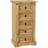 SECONIQUE Corona Pine Tall Distressed Waxed Finish Chest of Drawer 52x105cm