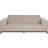 Beliani Modern Indoor Weather-Resistant Beige Fabric Black Legs Outdoor Sofa