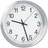 Peweta Wanduhr Funkuhr Alu Mattsilber 1.5 V Zahlen D.400mm Wall Clock