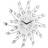 Relaxdays XL Shiny 50 cm Diameter Silver Wall Clock