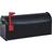 Rottner American USA Stylish Black Steel Mailbox Red Flag