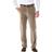 Haggar Men's Corduroy Expandable Waist Classic Fit Flat Front Pant - Khaki