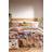 Furn Amarosa Abstract Floral Reversible Duvet Cover Natural, Pink (200x200cm)