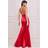 Goddiva Cowl Neck With Strappy Back Satin Maxi