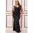 Goddiva Plus Sequin & Velvet Bardot Maxi Dress
