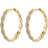Pilgrim EZO Twirled Crystal Hoops Goldplated Dam Creoler One