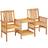 vidaXL Garden Bistro Set, 1 Table incl. 2 Chairs