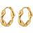 Pilgrim Zion Small Huggie Hoop Earrings - Gold