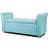 Humza Amani Blue Emma Velvet Storage Bench