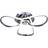 Aurolite Halo Polished Chrome Ceiling Flush Light ∅ 53cm