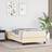 vidaXL Springmadras Med Pocketfjedre 90x200x20 cm Stof Cremefarvet Boxmadras