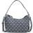Vera Bradley Frannie Crescent Crossbody Purse Bees Navy-Recycled Cotton