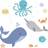 Bedtime Originals Decals, Whales Tale, Multicolor