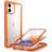 i-Blason Ares Series Designed for iPhone 12 Mini Case 2020 Dual Layer Rugged Clear Bumper Case with Built-in Screen Protector Orange