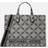 Michael Kors MK Gigi Empire Logo Jacquard Large Tote Bag - Natural/Black