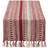 DII Barn Red Braided Stripe Table Runner 15x72 Tablecloth Red (182.88x)