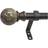 Decopolitan Beme International 1 Core Marble Ball Telescoping Drapery Rod Set 18-36 in Brown