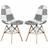 Life Interiors Chrono Patchwork Eiffel Set 2 Kitchen Chair