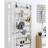 vidaXL Hanging Silver 66 x 13 x 139 cm Shoe Rack