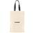 Jil Sander Logo-Print Lærreds Tote Bag - Beige