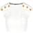 Balmain White Cropped T-Shirt 0Fa Blanc 0Fa FR