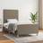 vidaXL Utan Madrass Taupe 90x200 cm Tyg Sängram