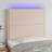 vidaXL LED Cappuccino 90x5x118/128 cm Konstläder Sänggavel