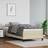 vidaXL Springmadras Med Pocketfjedre 100x200x20 cm Kunstlæder Creme Boxmadras