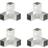 vidaXL 4 Pcs Y Shape Galvanised Metal 71x71 mm 110cm