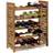 Relaxdays Walnut Wine Rack
