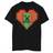 Fifth Sun Boy Minecraft Valentine Day Creeper Heart Graphic Tee Black