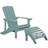 Beliani Garden Chair with Footstool