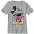 Disney Karaktärer Klassisk Vintage Musse Pigg T-shirt - Atletisk Heather