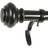 Decopolitan 1-Inch Urn Single Window Treatment Rod Set 18 to 36-Inch Antique Bronze