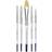 Royal & Langnickel Brush 408548 10014044 Soft Grip Starter Golden Taklon Fiber Paint Brush Set Assorted Size Multicolor 5