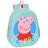 Safta Peppa Pig Turquoise School Backpack - Transparent