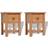 vidaXL Solid Oak Sengebord 30x36cm 2stk