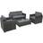 OutSunny 4-pcs - Grey Outdoor Lounge Set, 1 Table incl. 2 Chairs & 1 Sofas