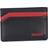 HUGO BOSS Embossed Logo Leather Card Case - Black