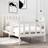vidaXL 90x190 cm Single Massivt Træ Hvid Sengeramme