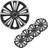 Proplus Wheel Covers Terra Silver and Black 16 4 pcs - Multicolour