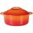 GSW Cooking Pot Orange Red 24 x 10 cm 4 Litre with lid 24 cm