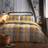 Dreams & Drapes Checked Duvet Cover White, Grey, Yellow