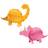 Creative Converting 2 x Dinosaur 3D Honeycomb Table Centerpieces Party Deco Pink & Yellow