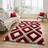 Think Rugs Small 80x150cm Olympia GR224 Modern Grey, Red