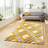 Think Rugs Olympia GR224 Geometric Hand Shaggy Yellow, Grey cm