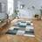 Think Rugs Matrix MT61 Hand Carved High Density Pile Grey, Green cm
